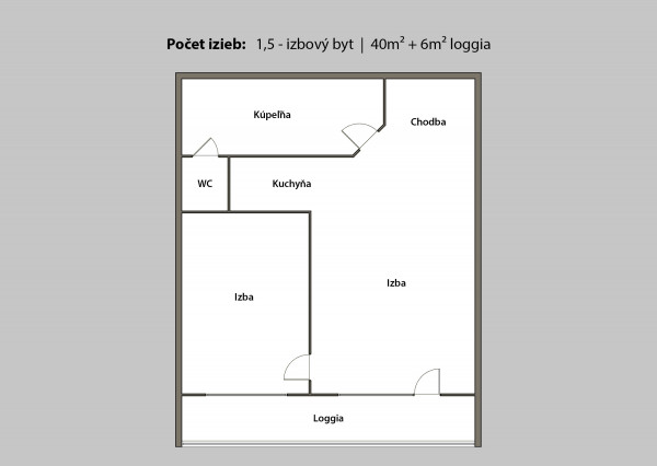 NA PREDAJ 1,5-izbový byt s loggiou, KE- Dargovských hrdinov